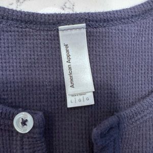 American Apparel baby long sleeve Henley thermal